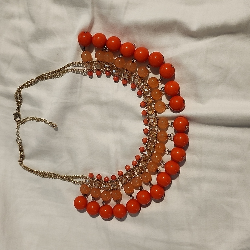 Coral statement necklace